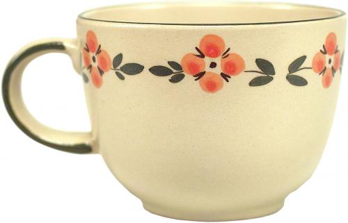 Jumbotasse mit Schrift (1 Zeile) Wilde Rose