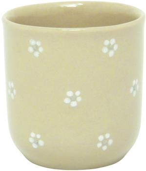 Namensbecher mit Schrift (1 Zeile) Gänseblümchen