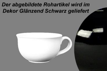 Kaffeeobertasse glänzend schwarz