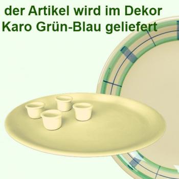 Kerzenteller karo grün-blau
