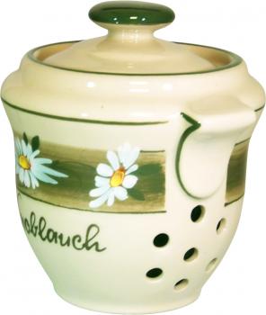 Knoblauchtopf Dekor Margueritenblume