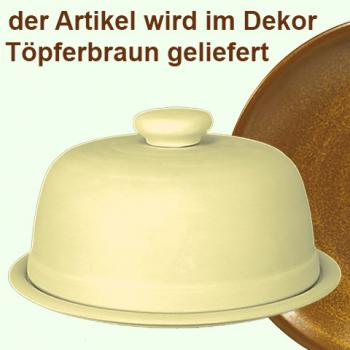 Käseglocke mit Platte 20 braun