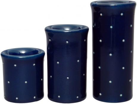 Leuchter Teelicht 7,5 blau 1 Punkt