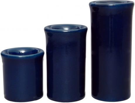 Leuchter Teelicht 11 glänzend blau