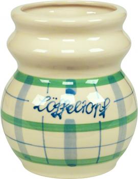 Löffeltopf karo grün-blau