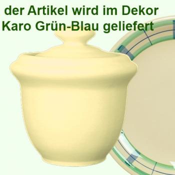 Salztopf karo grün-blau