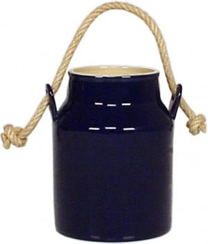 Milchkanne H 18 cm glänzend blau