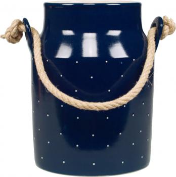 Milchkanne 23 cm blau 1 Punkt - Kopie