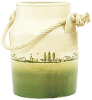 Milchkanne 23 cm blau 1 Punkt - Kopie