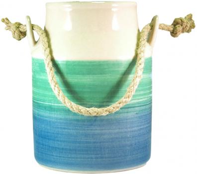 Milchkanne 23 cm blau 1 Punkt - Kopie