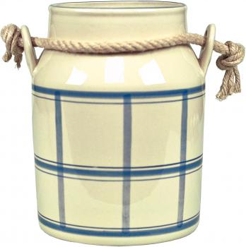 Milchkanne 23 cm blau 1 Punkt - Kopie