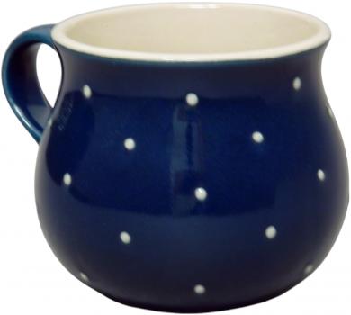 Mollytasse klein 0,25 mit Schrift (1 Zeile) blau 1 Punkt