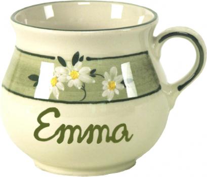 Mollytasse klein 0,25 mit Schrift (1 Zeile)