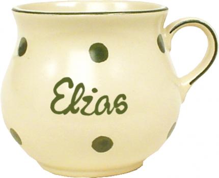 Mollytasse klein 0,25 mit Schrift (1 Zeile)