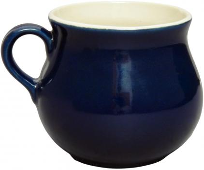 Mollytasse mit Schrift (1 Zeile) glänzend blau