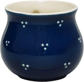 Mollytasse mit Schrift (2 Zeilen) blau 3 Punkt
