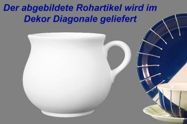 Mollytasse mit Schrift (2 Zeilen) Diagonale