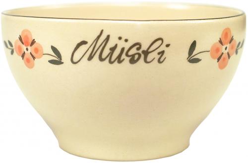 Müslischale 13 mit Schrift (1 Zeile) Wilde Rose