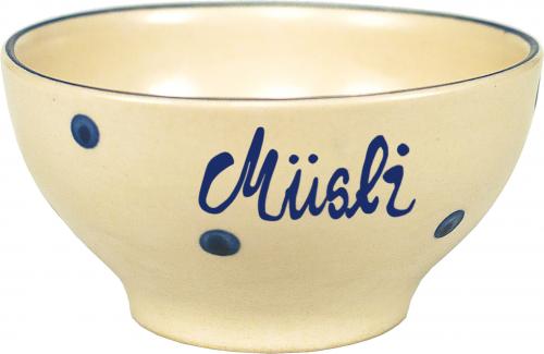 Müslischale 15 mit Schrift (1 Zeile) Elli blau