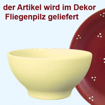 Müslischale 15 mit Schrift (1 Zeile) Fliegenpilz