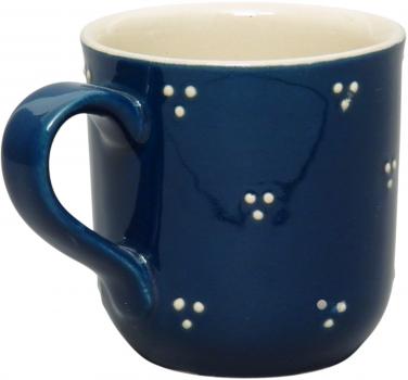 Namensbecher mit Schrift (1 Zeile) blau 3 Punkt