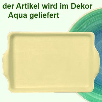 Platte 19 eckig Aqua