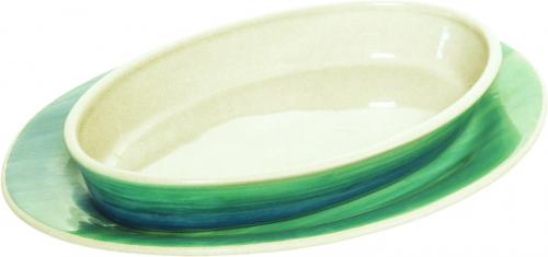 Platte 29 oval Aqua