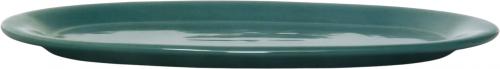 Platte 37 oval grün Sprenkel
