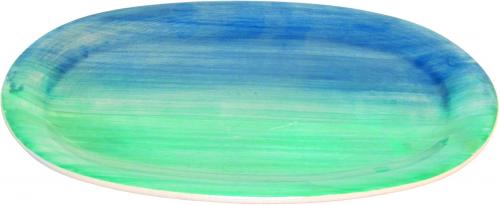 Platte 37 oval Aqua
