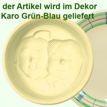 Puddingform Max & Moritz karo grün-blau