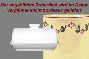 Rollenbutterdose Vergissmeinnicht bordeaux