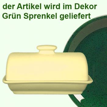 Rollenbutterdose grün Sprenkel