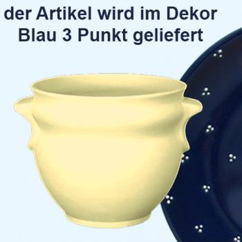 Schmalztopf blau 3 Punkt