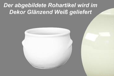 Schmalztopf 150 ml glänzend weiß