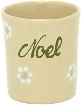 Schnaps-/Eierbecher mit Schrift (1 Zeile) Gänseblümchen