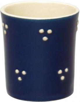 Schnaps-/Eierbecher mit Schrift (1 Zeile) blau 3 Punkt