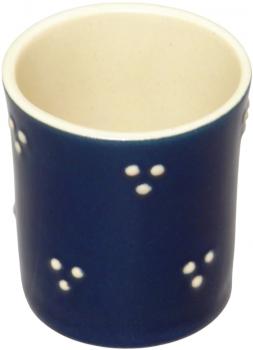 Schnaps-/Eierbecher mit Schrift (1 Zeile) blau 3 Punkt