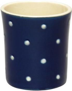 Schnaps-/Eierbecher mit Schrift (1 Zeile) blau 1 Punkt