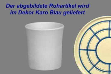 Schnaps-/Eierbecher mit Schrift (1 Zeile) karo
