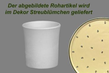 Schnaps-/Eierbecher mit Schrift (1 Zeile) Streublume