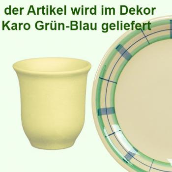 Schnapsbecher karo grün-blau