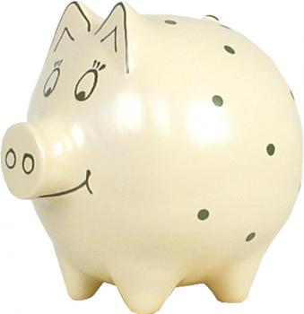 Sparschwein groß mit Schrift (3 Zeilen) Elli grün