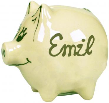 Sparschwein klein 1 Zeile Schrift