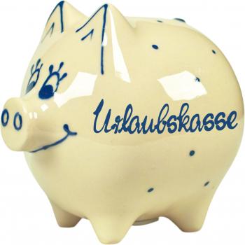 Sparschweine mittel mit Schrift 1 Zeile
