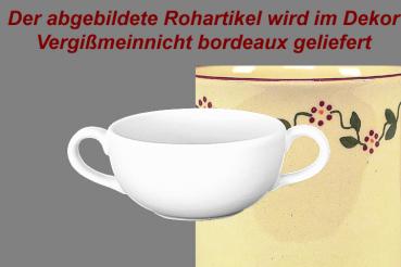 Suppentasse obere Vergissmeinnicht bordeaux