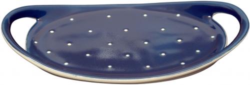 Tablett 25 oval blau 1 Punkt