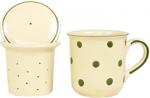 Teebecher mit Sieb und Deckel