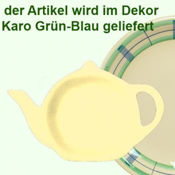 Teebeutelablage karo grün-blau