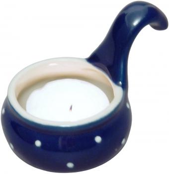 Tea light with handle blue 1 point