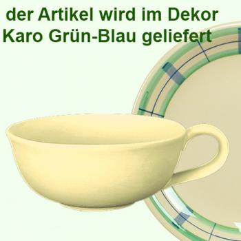 Teetasse Roxi groß karo grün-blau